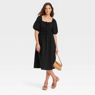 Target Black Dress Puff sleeves